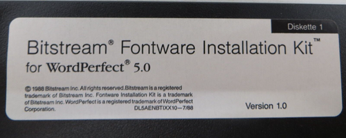 Bitstream Fontware Installation Kit for WordPerfect 5.0 5.25" Floppy Disks 1988 - Afbeelding 4 van 14