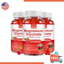 3 Packs Magnesium Glycinate 500mg Gummies Improves Sleep Blood Sugar Health