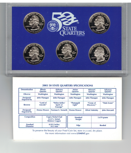 2004,2003,2002 and 2000 US MINT 50 STATE QUARTER PROOF SETS - Bild 4 von 8