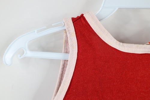Vintage 60s 70s Boys Size 30 32 Knit Basketball Jersey Starr Red #18 USA - Picture 9 of 12