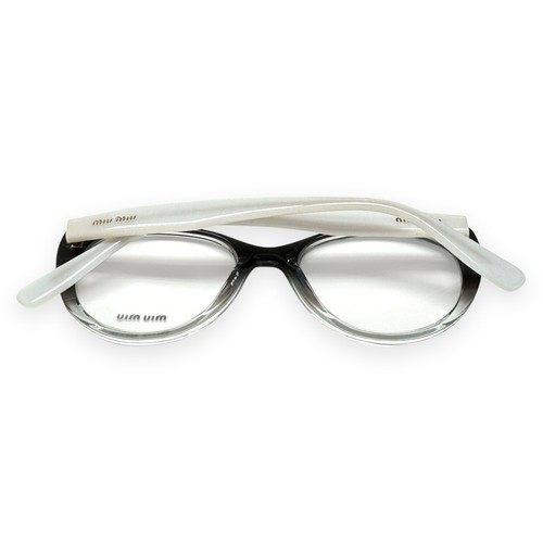 Miu Miu Eyeglasses Glasses VMU 06T 114-1O1 Shimmery Dark Gray to Clear w/pouch - Imagen 4 de 10