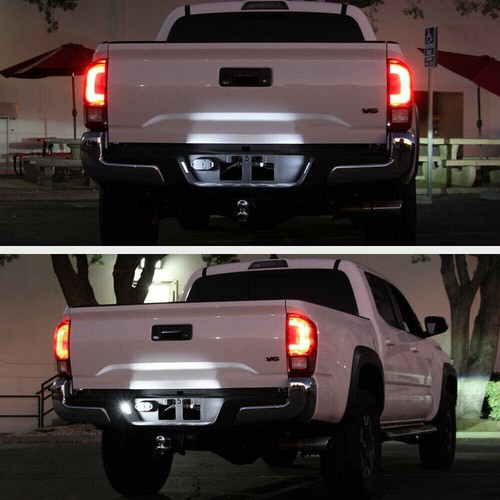 Full LED Black License Plate Light Bulbs For 2016-21 Toyota Tacoma/14-19 Tundra - Picture 2 of 11