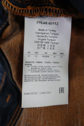 Pantalones de mezclilla para hombre Armani Jeans J45 azul calce ajustado W31 L31 - Imagen 6 de 23