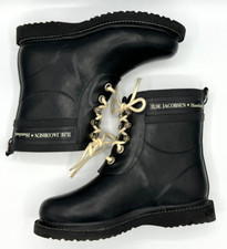 Ilse Jacobsen Rubber Rain Boots Black Short Size 36 (women&#039;s Size 6) Euc