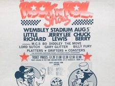 JERRY LEE LEWIS CHUCK BERRY LITTLE RICHARD MC5 '72 POSTER ADVERT CONCERT WEMBLEY