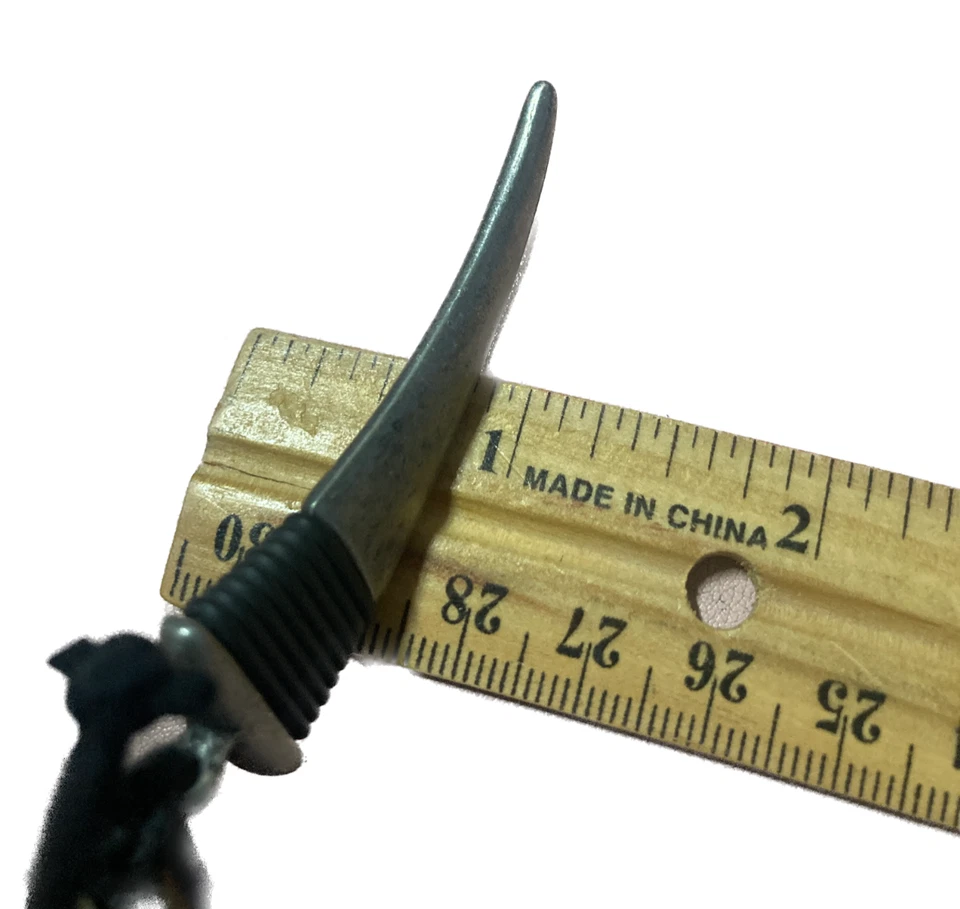 Collar Colgante Cuerno Colmillo Peltre, 12", Hecho a Mano, Duradero Foto 3 de 3