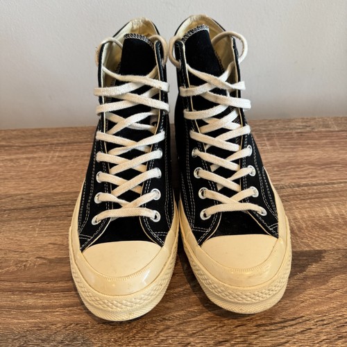 Converse Play Comme Des Garcons UK9 EU42.5 Black Chuck Taylor Designer Fashion - Picture 3 of 19