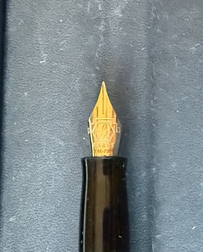 Waterman Charleston Ivory GT 18k 750 Gold F Paris Fountain Pen W/ Box *Read* - 第 9/14 張圖片