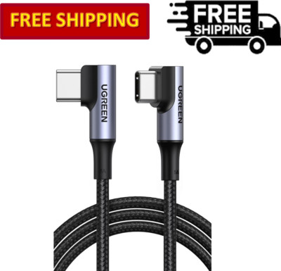 UGREEN 100W USB C to USB C 90 Degree Fast Charging Cable All USB C Phone/Devices