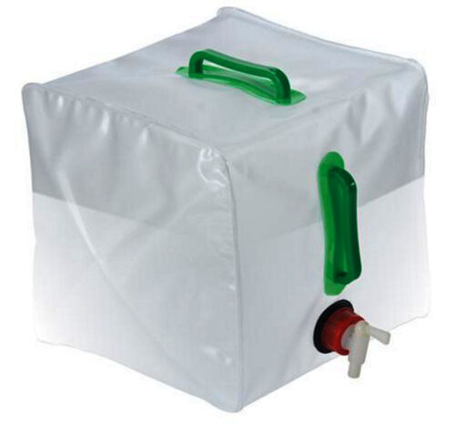 Contenitore Porta Acqua 20L Pieghevole con Rubinetto Campeggio Esterno Bottiglia - Foto 5 di 9