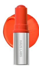 HAUS LABS Color Fuse Longwear Hydrating Glassy Lip Cheek Blush Balm stick orange