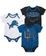 Detroit Lions Outerstuff Infant NFL 3 Points 3 Piece Bodysuit Set