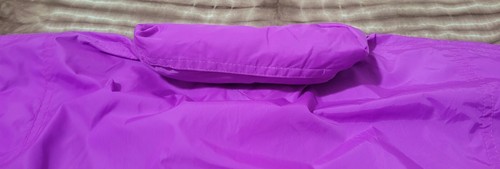 Women's Vintage 1990s Woolrich Fuschia Windbreaker Jacket with Bag Size Medium - Picture 8 of 11