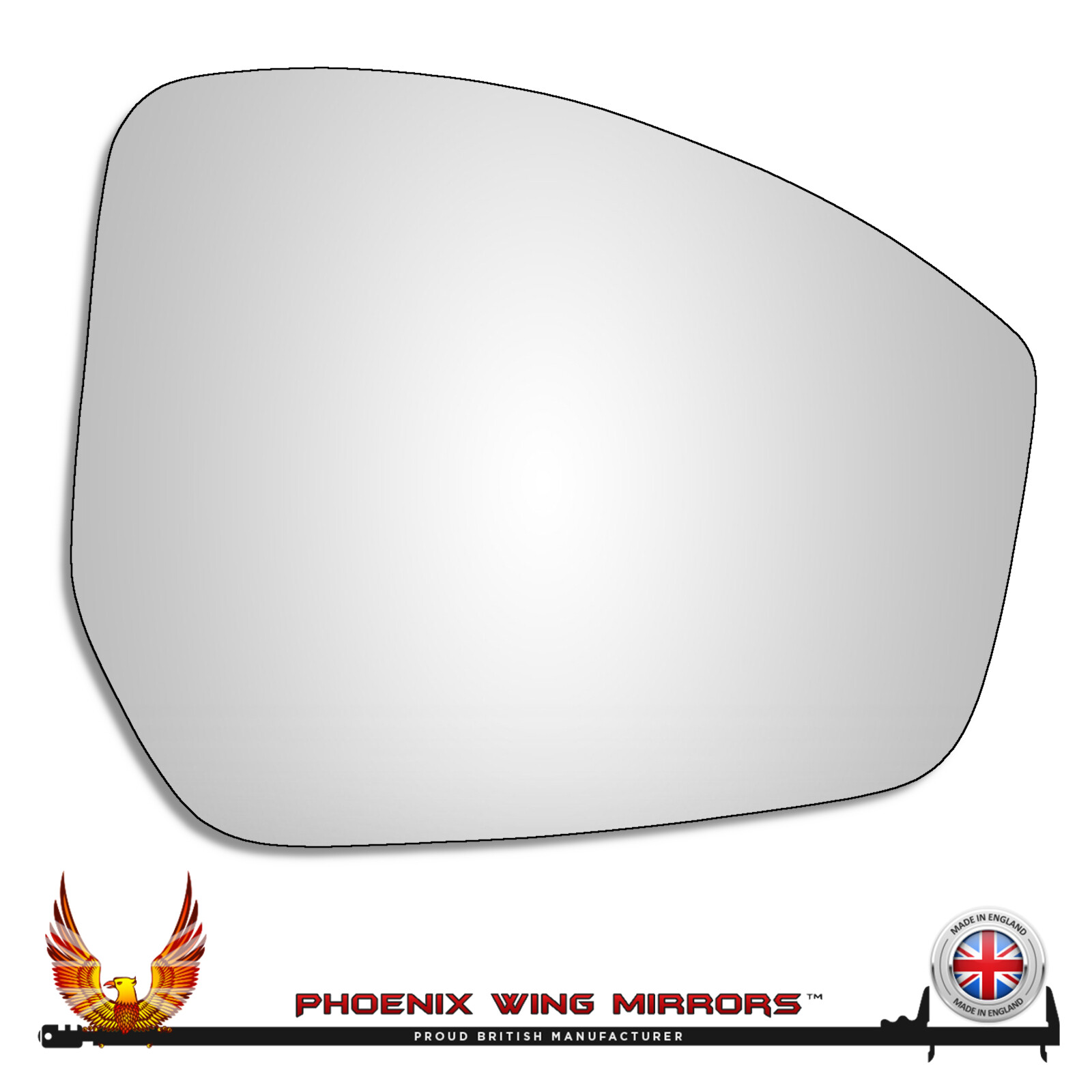 Right Hand Drivers Side Jaguar E-Pace 2017-2023 Convex Wing Door Mirror Glass