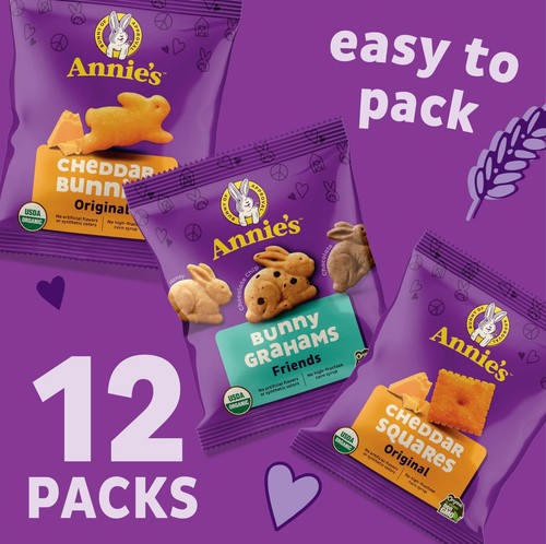 Annie's Organic Variety Pack, Cheddar Bunnies, Bunny Grahams and Cheddar Squa... - Picture 3 of 10