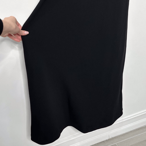 Badgley Mischka Vintage V-Neck Lace Detail Sleeve Formal Maxi Dress in Black - Picture 14 of 15