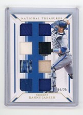 2019 Panini National Treasures DANNY JANSEN Game Gear Materials Eights #d 04/25