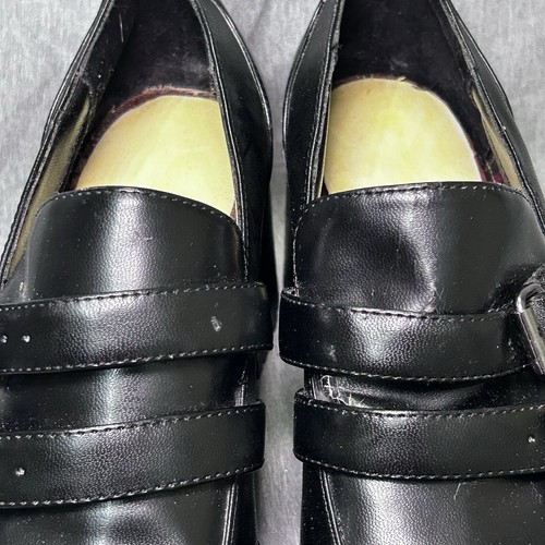 Vtg 90s Y2K Skechers Somethin Special Black Chunky Platform Buckle Loafers 8 - Picture 7 of 20