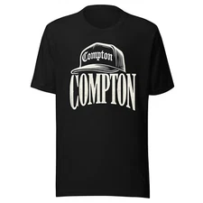 Compton Old English T-Shirt - ALL SIZES - Eazy E NWA Dr. Dre - Black 002 HAT