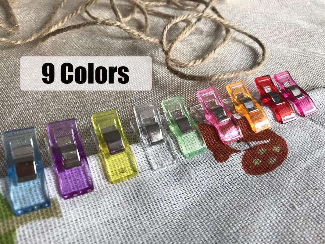 Sewing Clips 100pc Fabric Quilting Binding 9 Colors Accessories Supplies