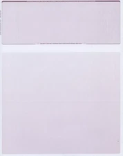 500 Blank Check Stock Paper - Check on Top - Burgundy Pinstripe 