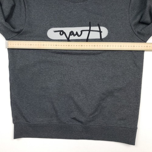 Hugo Boss Sweatshirt Small Men Grey Logo Pullover Crew Neck Jumper Genuine Tag M - Picture 9 of 13