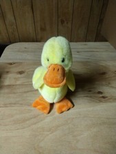 Ty Beanie Buddy Quackers the Duck Plush No Heart Tag 1998 Retired