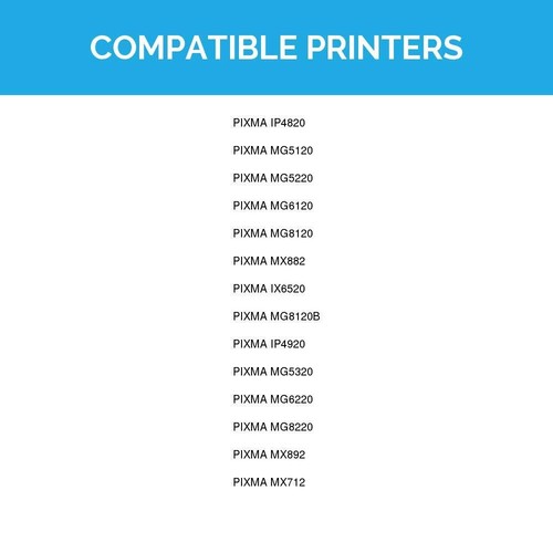 LD 12 Pack PGI225 CLI226 Black Color Ink Cartridge Set for Canon Printer - Picture 7 of 8