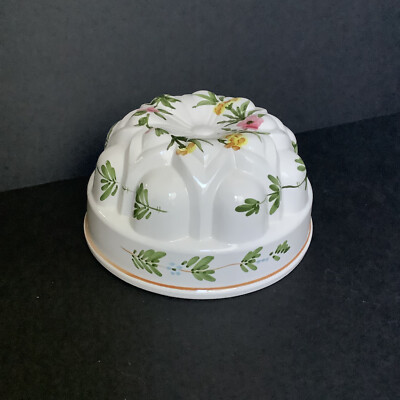 Vintage TASTE SETTER SIGMA Ceramic Jello Hanging Mold Flowers Cottagecore