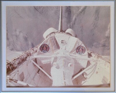 STS-9 mission 1983 photograph of ESA Spacelab module in space shuttle Columbia