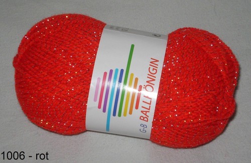 (35,8€/kg) 50 gr BALLKÖNIGIN und Ballkönigin shiny von G-B Effektgarn mit Lurex - Bild 6 von 21