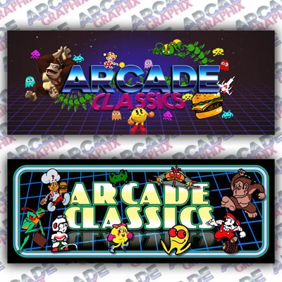 Multicade Retro Series Arcade Cabinet Game Graphic Artwork Marquee