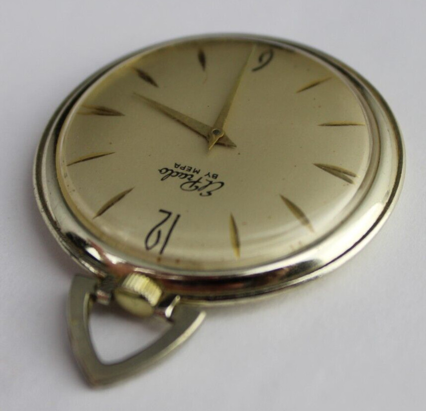 VINTAGE pendant watch ladies El Prado by Mepa hand wind gold tone 