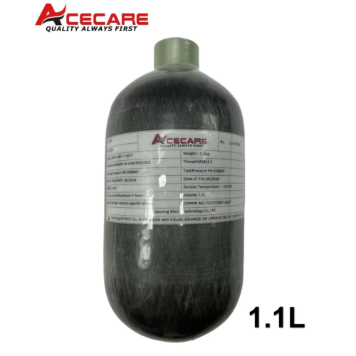 Acecare 1,1L CE Kohlefaser Tank 300bar PCP Lufttank für Paintball Nachfüller Tauchen - Bild 3 von 7