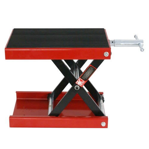 Wide 1100 lbs Deck Motorcycle Scissor Jack Lift Stand Widow Cruiser Bike Touring