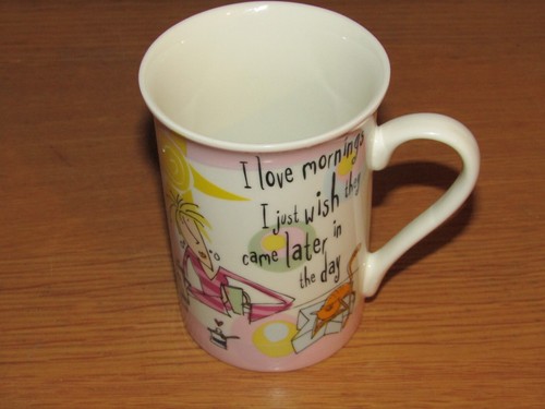 Johnson Brothers Born To Shop I Love Mornings Mug, Great Condition