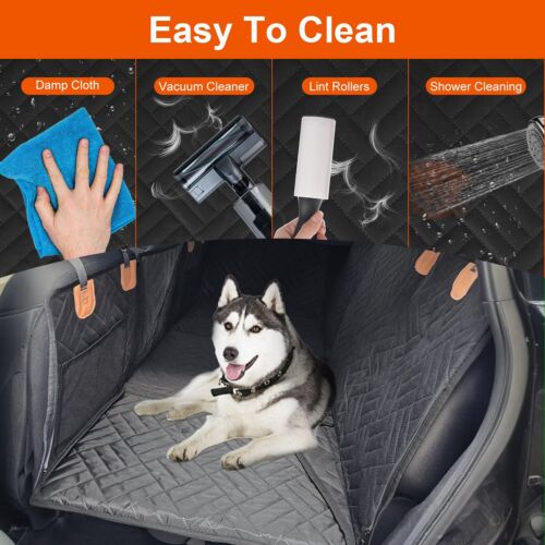 Waterproof Dog Hammock Car Seat Cover for Car Back Seat Hard Bottom Non-Slip - Picture 10 of 13