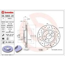 BREMBO 2x Bremsscheibe vorne 259 Gelocht/innenbel. für Renault Twingo II