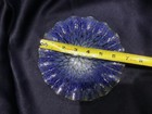 3 SYDENSTRICKER ruffle edge ART GLASS BOWLS blue + white excellent! — photo 3