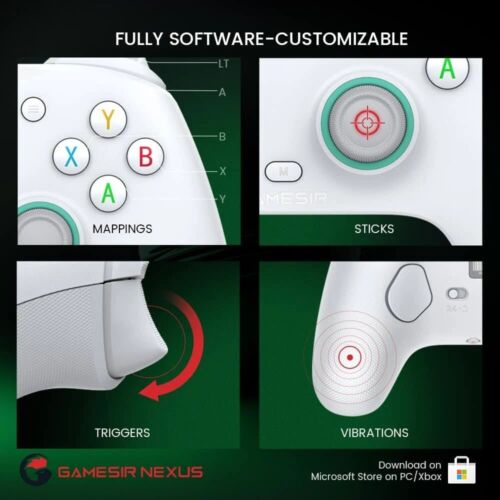 GameSir G7 SE Wired White Game Controller For Xbox Series X/S Xbox One PC Gaming - Picture 6 of 12