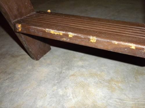 ROUGH - GLUE RESIDUE Vintage 22" High 2 Step Small Steps Folding Wooden Ladder - Picture 9 of 18