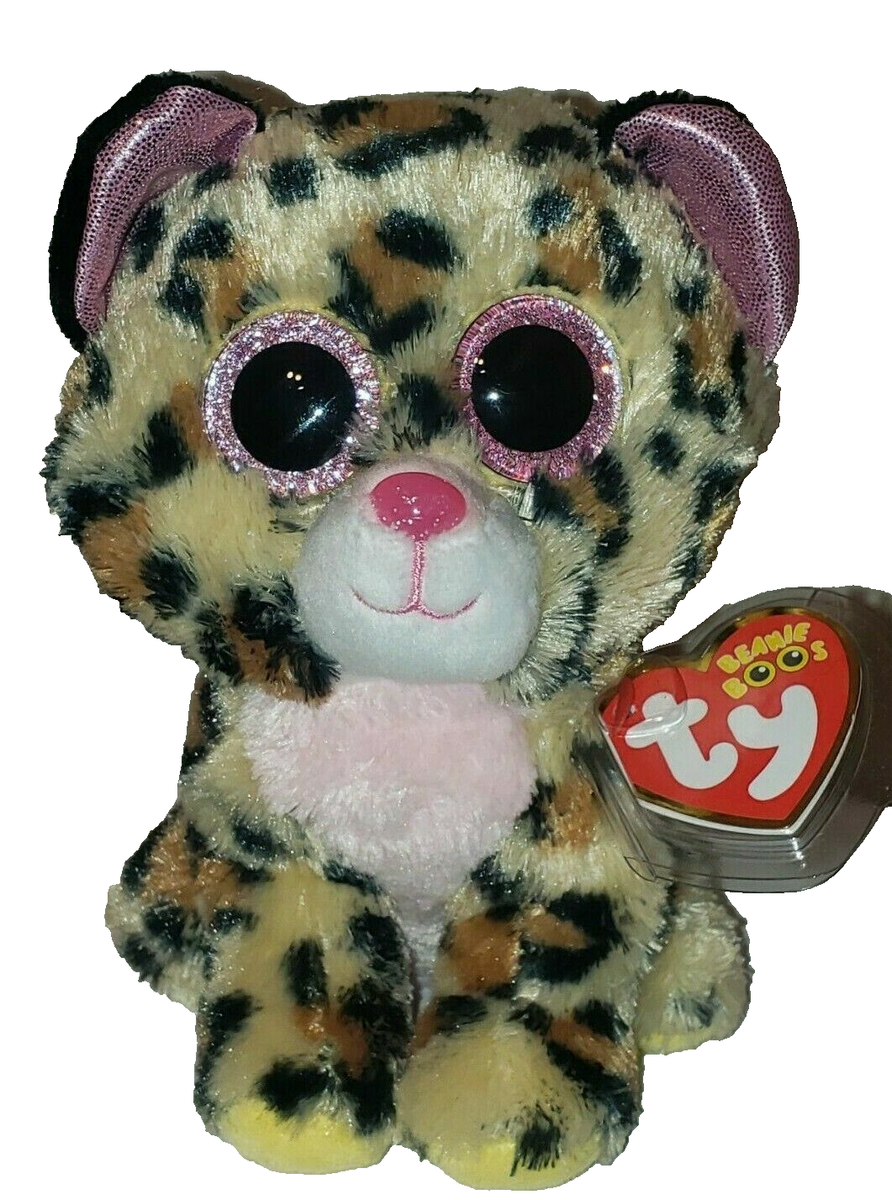 Ty Beanie Boos - LIVVIE the Leopard (Glitter Eyes)(6 Inch) NEW