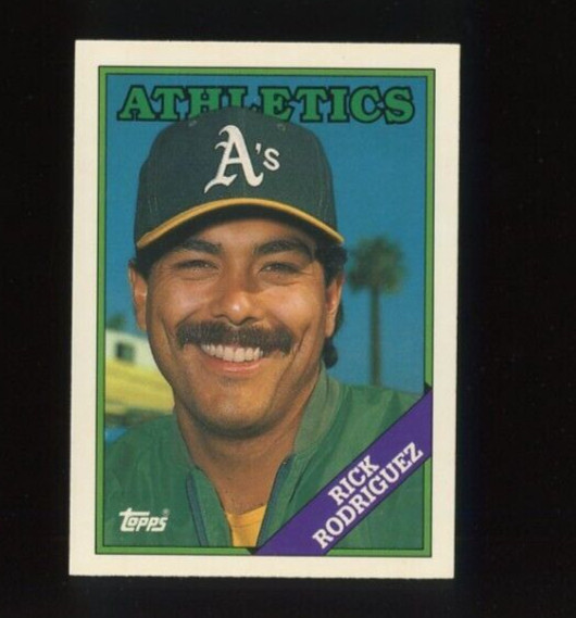 1988 TOPPS TIFFANY #166 RICK RODRIGUEZ ROOKIE RC OAKLAND ATHLETICS