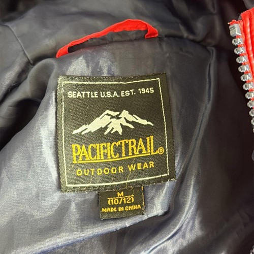 Pacific Trail Kids Puffer Jacket Size Medium Red Hooded - Picture 10 of 12