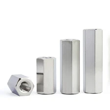 Hex Coupling Nuts DIN 6334 A2 Stainless Steel Metric M3 M4 M5 M6 M8 M10 - M24