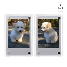 Image of 2Pack Magnetic Fridge Acryli Photo Frames For Fujifilm Polaroid instax mini film