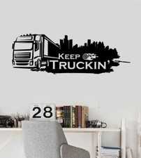 Keep On Trucking Truck Trucks Quote Wall Sticker Home Room Vinyl Art Decal Decor