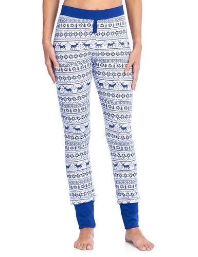 Ashford & Brooks Women's Printed Thermal Waffle Knit PJ Set - 第 5/11 張圖片