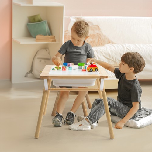Sensory Table for Toddlers Indoor Table with Storage Bins Kids Play Activity - Picture 10 of 14