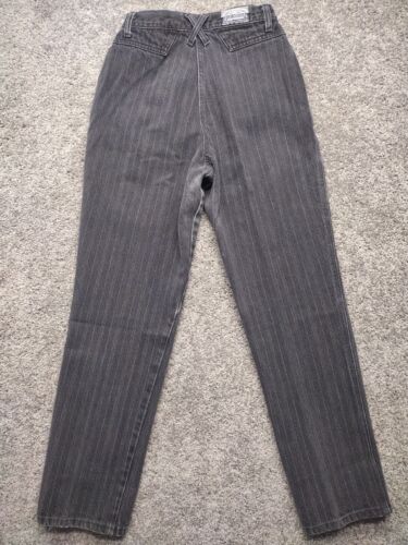 VTG Rocky Mountain Rockies BLACK STRIPED Jeans Women's Size 7/8 x 36 Mom Y2K USA - Picture 12 of 15